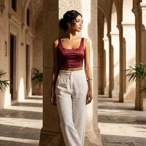 NWT Free People Be Cool Brami Sz Med Red.  Gorgeous